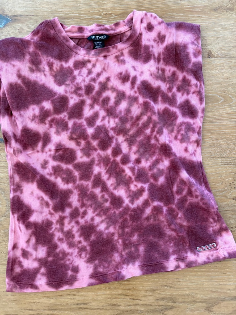 Hudson Jeans Pink and Burgundy Tie-Dye Muscle Tank